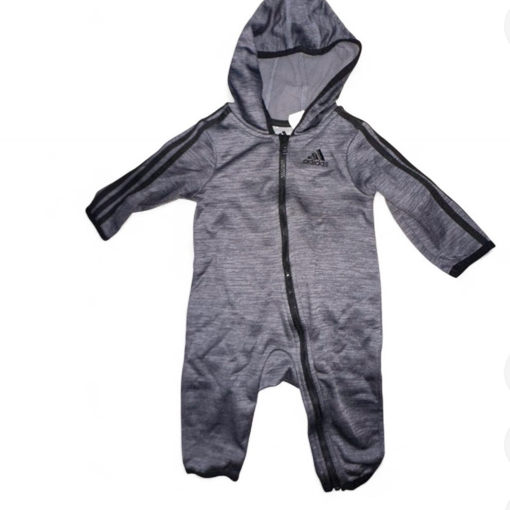 Adidas Charcoal Kids One Piece Hoodie